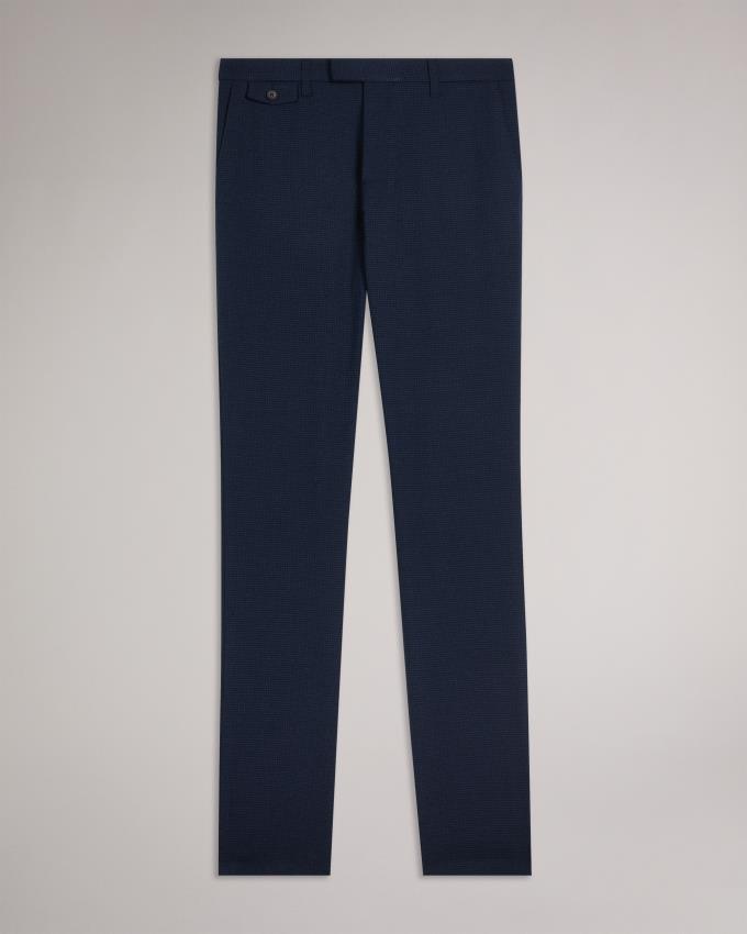 Pantalon Ted Baker Irvine Fit Puppytooth Bleu Foncé Homme | KQB-20795915